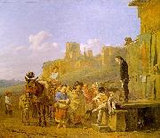 Karel Dujardin A Party of Charlatans in an Italian Landscape Germany oil painting reproduction